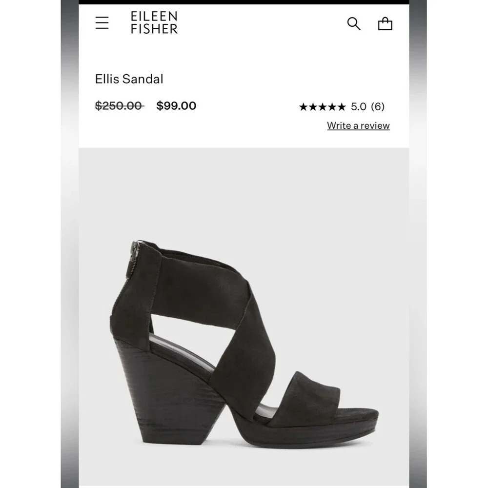 Eileen Fisher Ellis Sandal Coral Suede Wedge Sz 9.5 Coastal Euro Summer Vacation